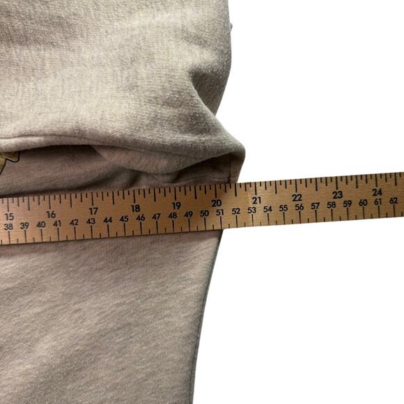 True Religion Gold Logo Full Zip Hoodie Sweatshirt Light Heather Oatmeal Size M - Picture 6 of 15